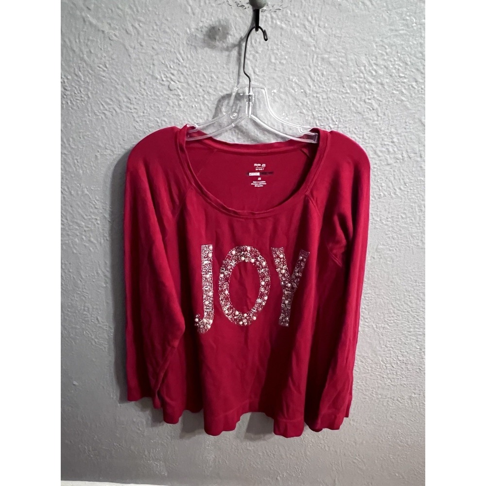 Essential Sweatshirt Womens Red‎ Size 2X Christmas